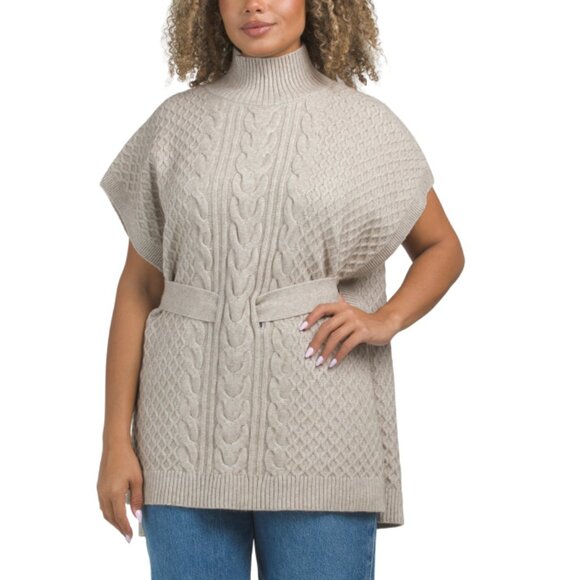 CYRUS Kitten Heather Yummy Yarn Tied Cape - Picture 1 of 2